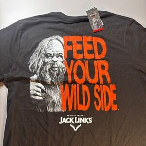 Jack Link's Sasquatch Feed Your Wild Side‎ Graphic T Shirt Mens Large NWT